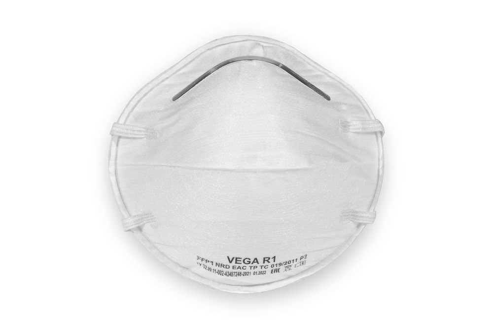 Полумаска фильтрующая для защиты от аэрозолей VEGA R1 FFP1 без клапана выдоха